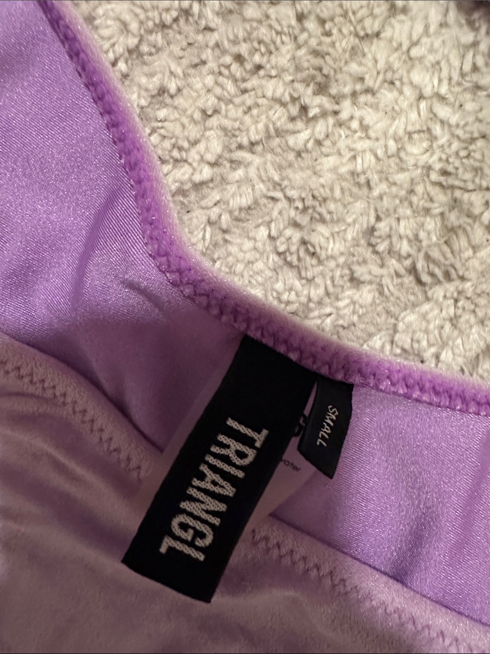 TRIANGL Lilac Velvet Bikini Set with Matching Fanny Pack - Picture 2 of 5
